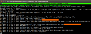 openvpn cliient connected