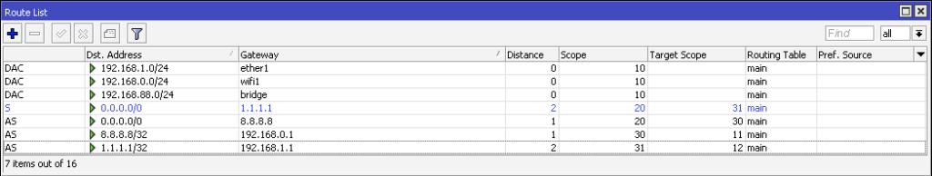 setting load balancing mikrotik fail over recursive gateway mikrotik